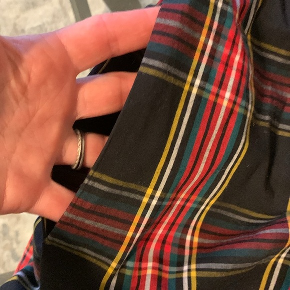 J Crew  Holiday dress size 4 tartan plaid Christmas button up ruffle long sleeve - Picture 10 of 14